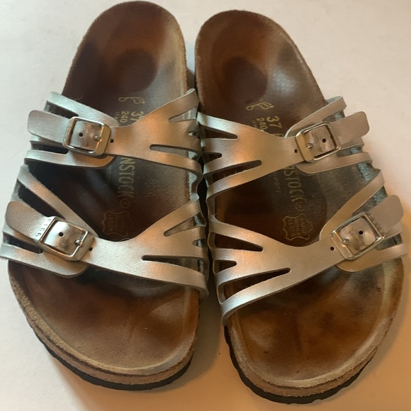Birkenstock Silver Granada Sandals 37 - Picture 9 of 10